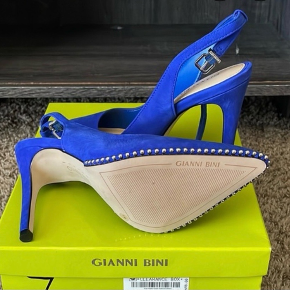 Gianni Bini Renatay Electric  Blue Suede Heels “SZ8” - Picture 11 of 12
